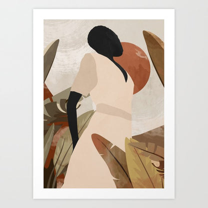 Neutral Abstract Woman Wall Art