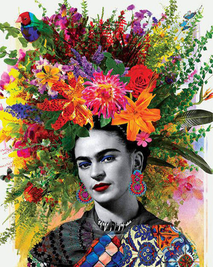 Muse à la couronne de fleurs