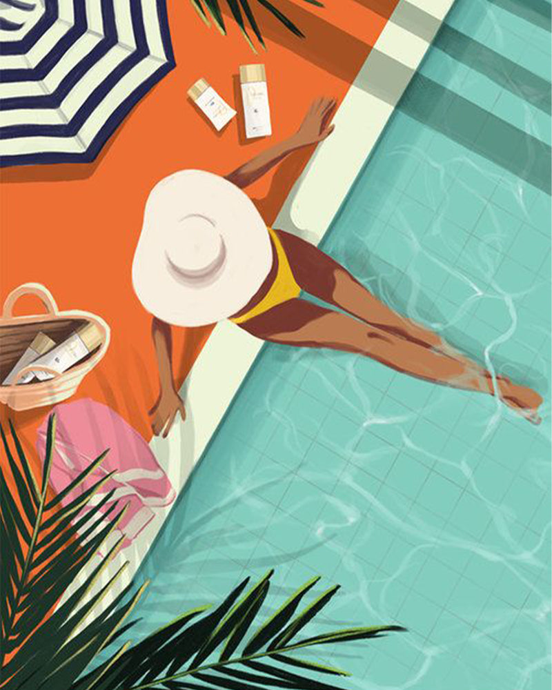 Poolside Summer Escape - 40x50 cm
