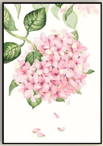Pink Hydrangea Floral Branch