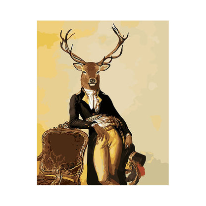 Gentleman Stag Portrait - 40x50 cm paint by numbers kit