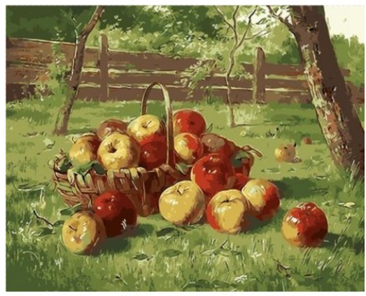 Basket of Apples in the Orchard