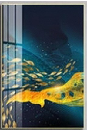 Golden Whale Through the Window - 40x50 cm paint by numbers kit