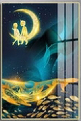 Moonlit Golden Whale Dream - 40x50 cm paint by numbers kit