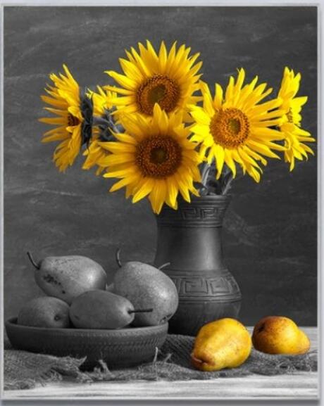 Golden Sunflower Still Life - 40x50 cm paint by numbers kit