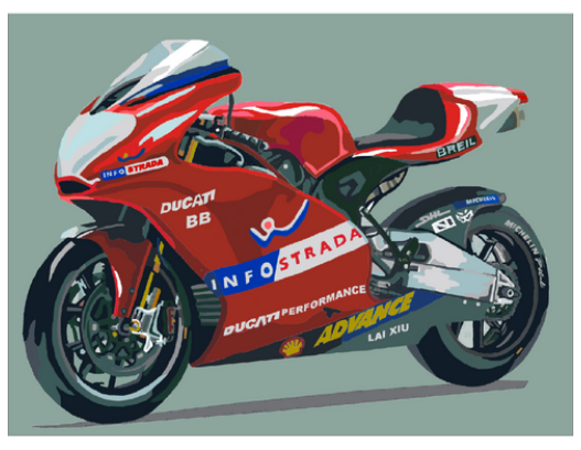 Red Ducati Racing Bike
