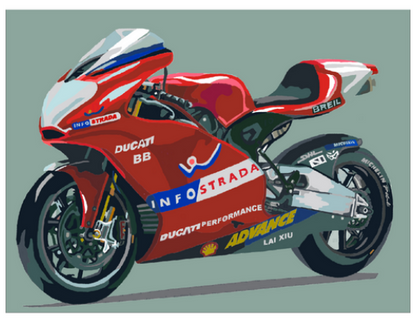 Red Ducati Racing Bike