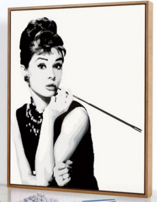 Elegant Monochrome Muse - 40x50 cm paint by numbers kit