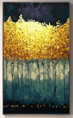 Golden Forest Glow - 40x50 cm paint by numbers kit