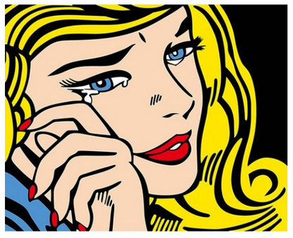 Pop Art Tearful Beauty - 40x50 cm paint by numbers kit