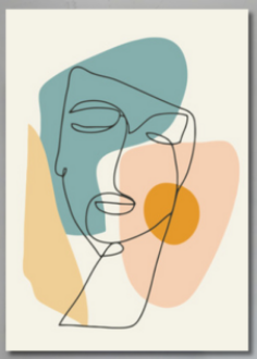 Minimalist Abstract Face - 40x50 cm paint by numbers kit