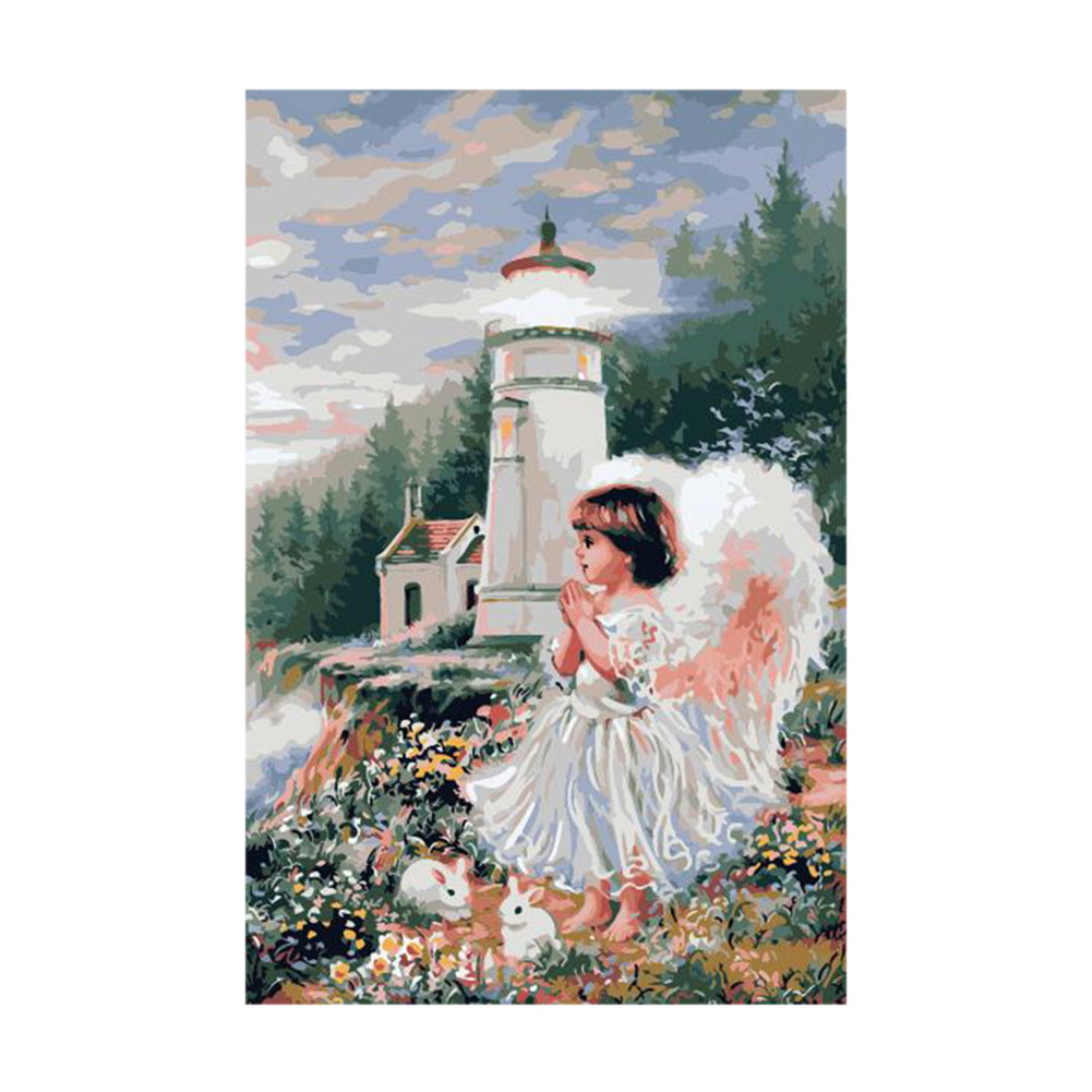 Angel by the Lighthouse - 40x50 cm paint by numbers kit
