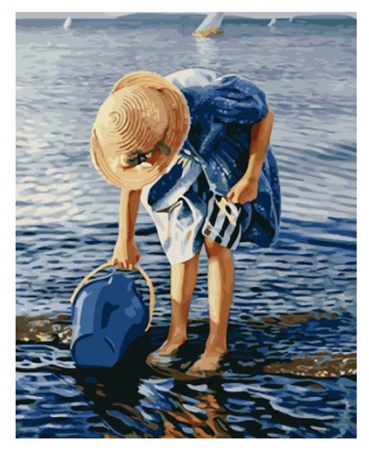 Child by the Water - 40x50 cm paint by numbers kit
