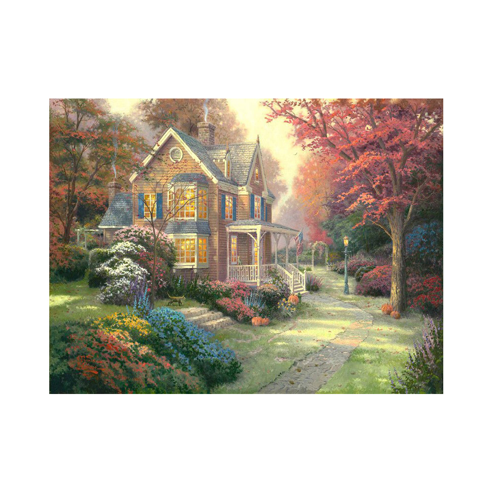 Autumn Cottage Lane - 40x50 cm paint by numbers kit