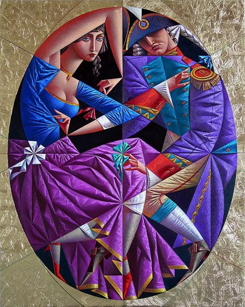 Geometric Royal Couple - 40x50 cm