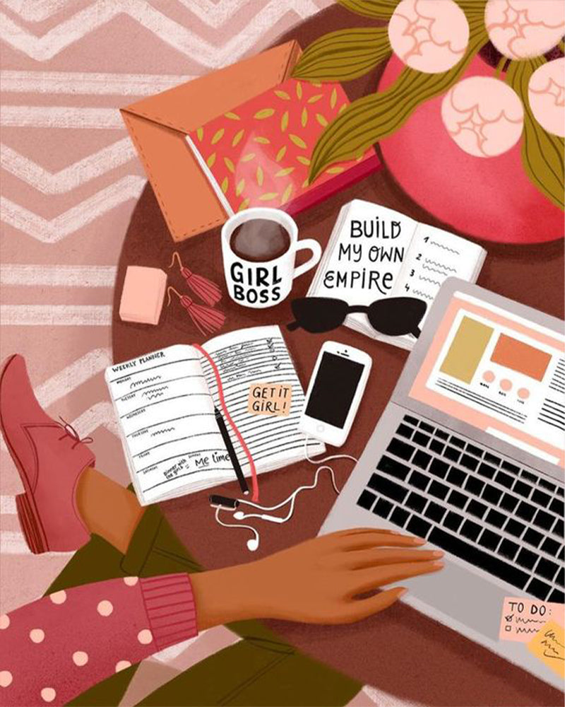 Girl Boss Creative Workspace - 40x50 cm