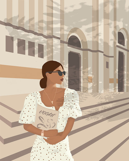 Chic City Fashion Illustration - 40x50 cm paint by numbers kit