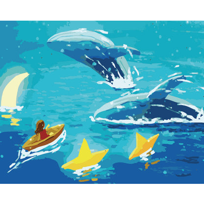 Ocean Friends Adventure - 40x50 cm paint by numbers kit