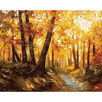 Golden Woodland Stream - 40x50 cm paint by numbers kit