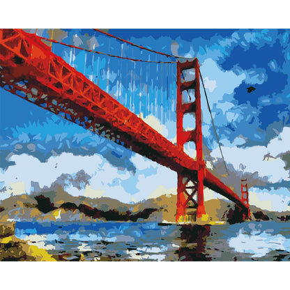 Golden Gate Bridge View - 40x50 cm paint by numbers kit