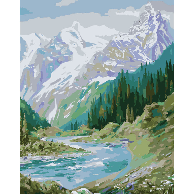 Alpine River Valley - 40x50 cm paint by numbers kit