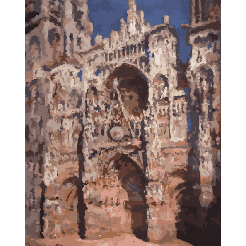 Ancient Stone Cathedral Ruins - 40x50 cm paint by numbers kit