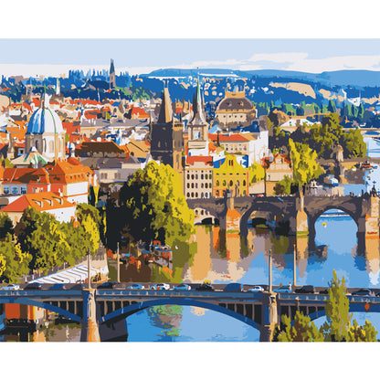 Historic Riverside City - 40x50 cm paint by numbers kit
