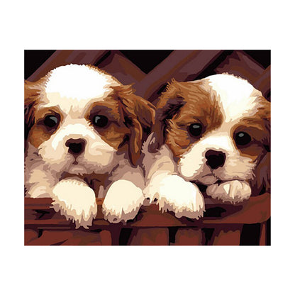 Sweet Puppy Pair - 40x50 cm paint by numbers kit
