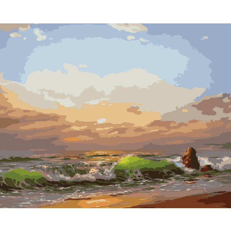 Ocean Waves at Sunset - 40x50 cm paint by numbers kit