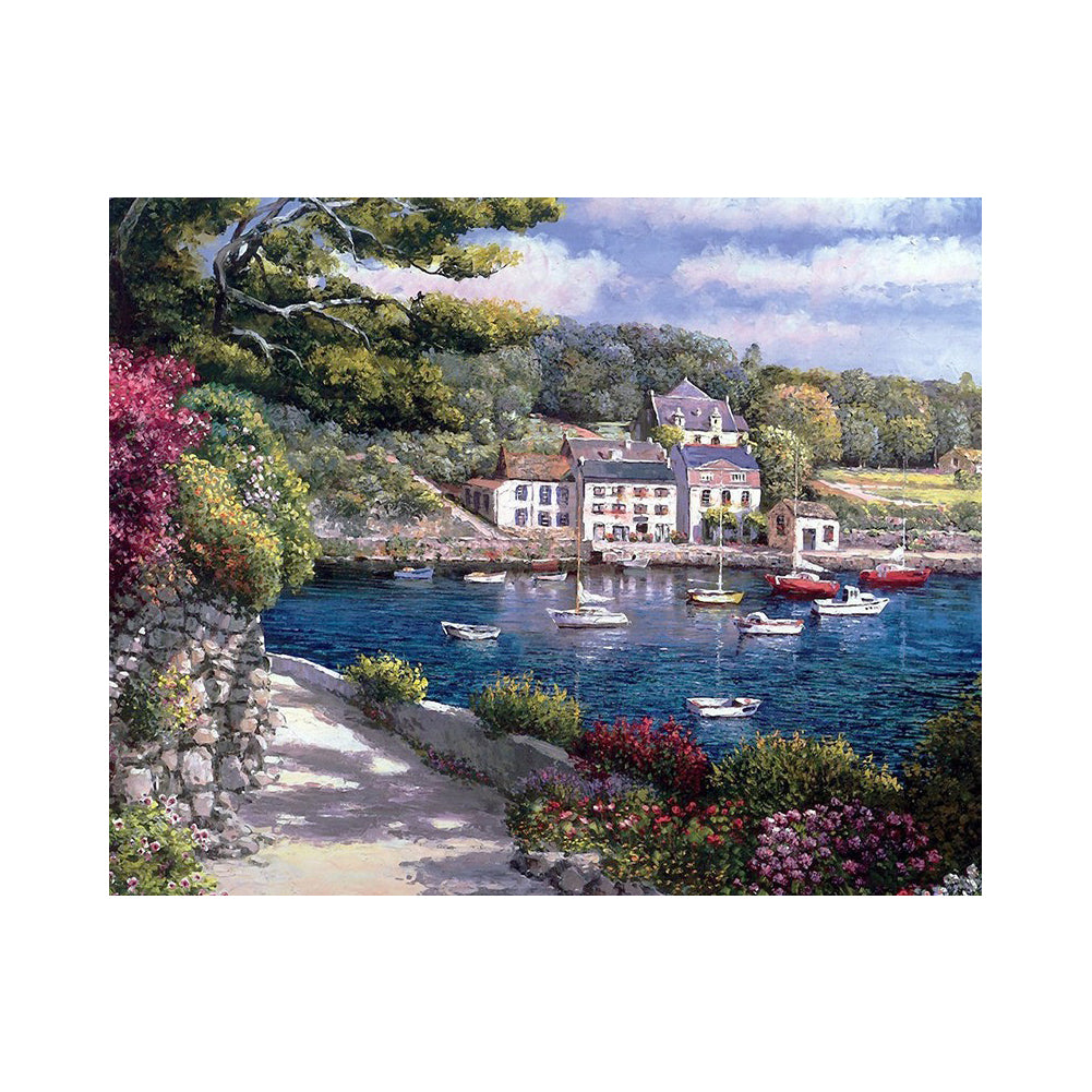 Coastal Harbor Village - 40x50 cm paint by numbers kit