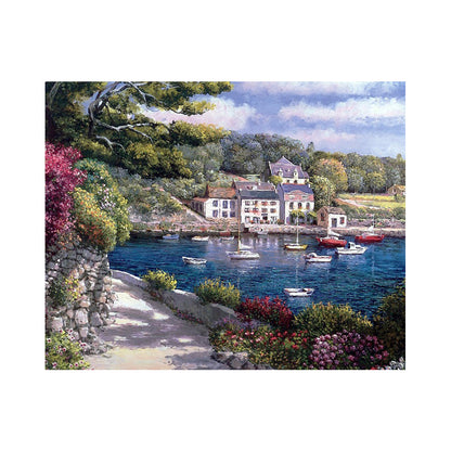 Coastal Harbor Village - 40x50 cm paint by numbers kit
