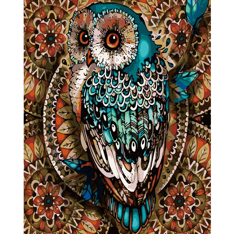 Boho Floral Owl