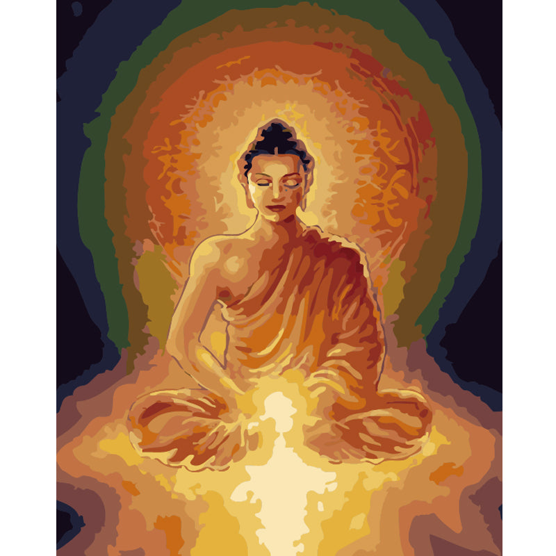 Golden Meditation Buddha - 40x50 cm paint by numbers kit