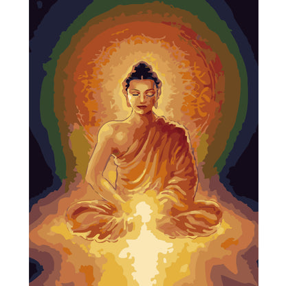 Golden Meditation Buddha - 40x50 cm paint by numbers kit