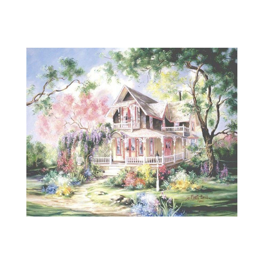Victorian Garden Cottage - 40x50 cm paint by numbers kit
