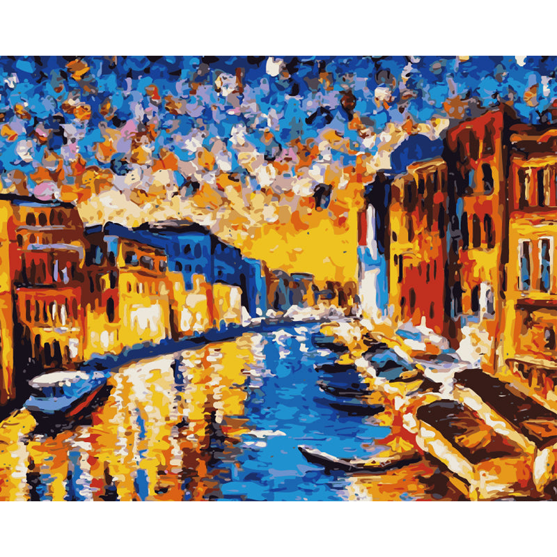 Golden Venice Canal - 40x50 cm paint by numbers kit