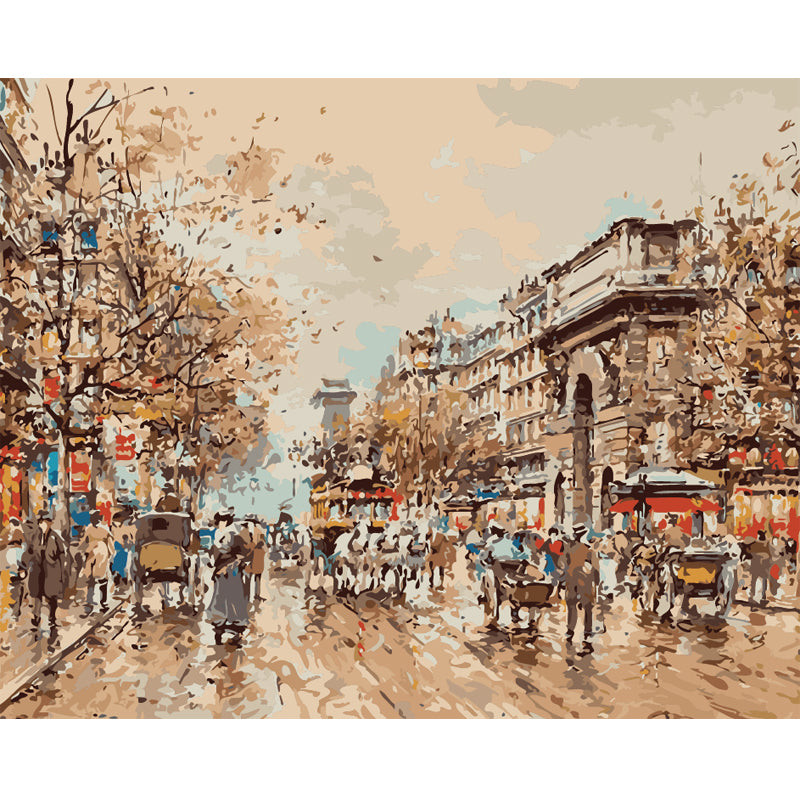 Autumn Paris Boulevard - 40x50 cm paint by numbers kit