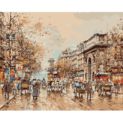 Autumn Paris Boulevard - 40x50 cm paint by numbers kit