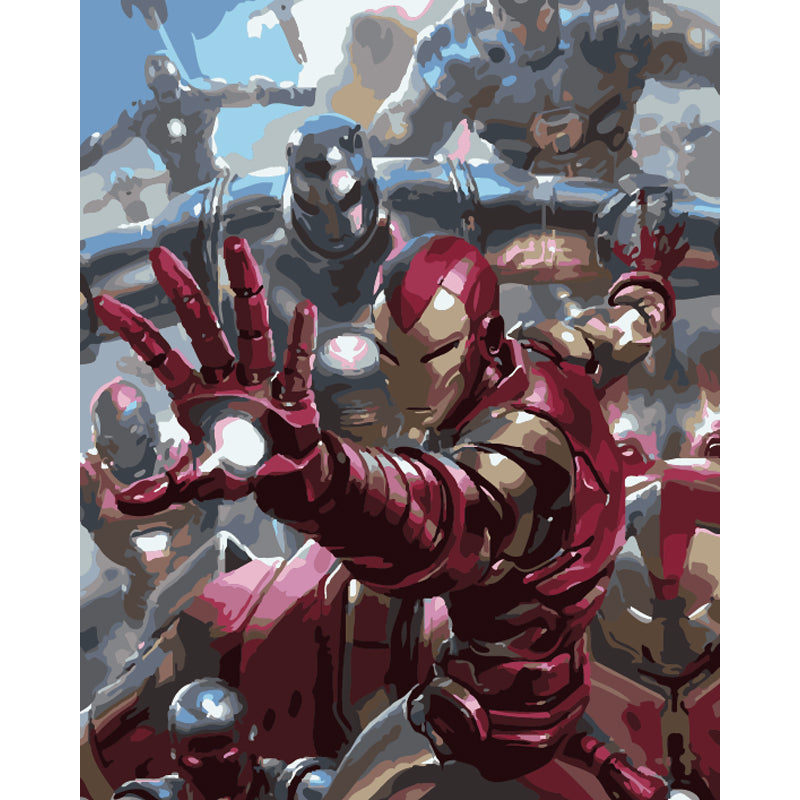 Armored Hero Battle - 40x50 cm paint by numbers kit