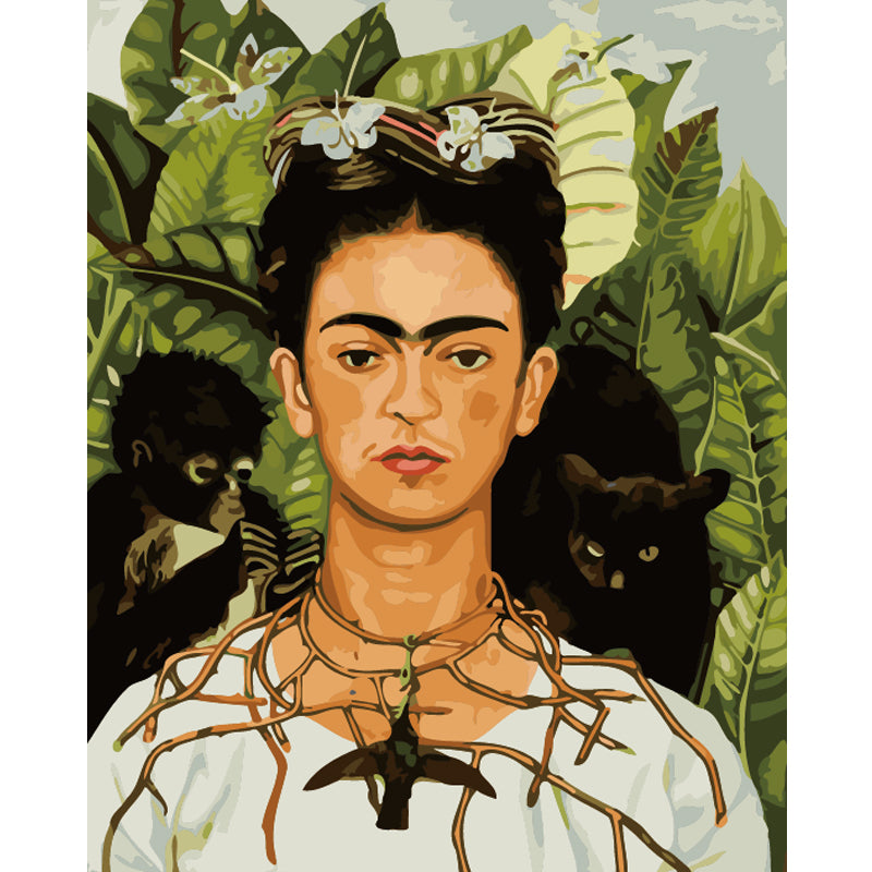 Tropical Artist with Monkeys - 40x50 cm paint by numbers kit