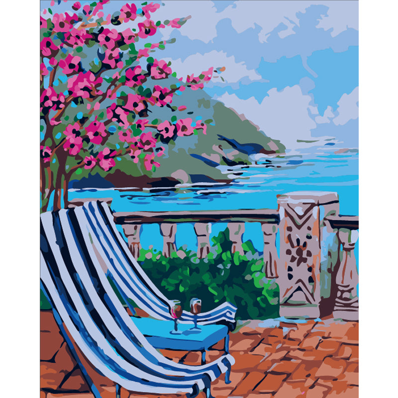 Seaside Terrace Escape - 40x50 cm paint by numbers kit
