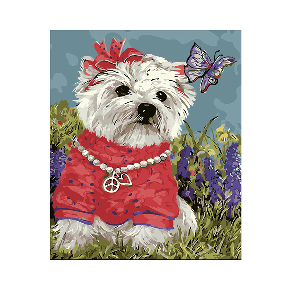 Butterfly Garden Pup - 40x50 cm paint by numbers kit