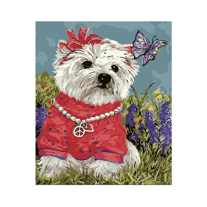 Butterfly Garden Pup - 40x50 cm paint by numbers kit