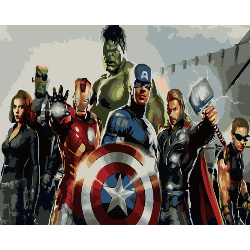 Legendary Superhero Alliance - 40x50 cm paint by numbers kit