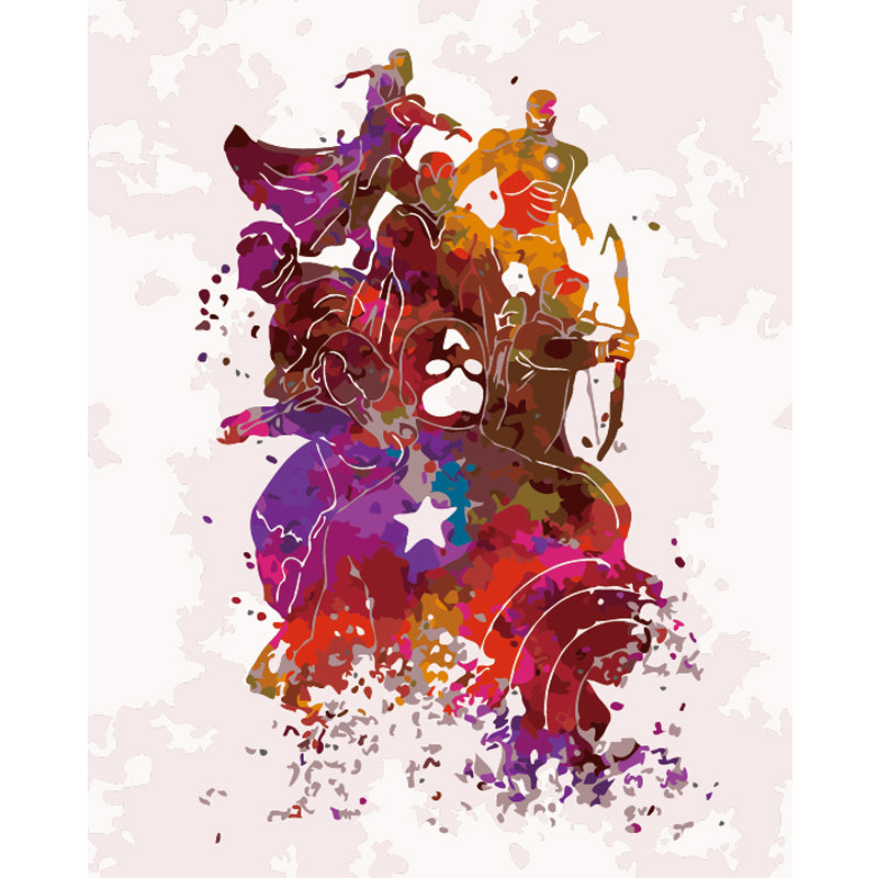 Crimson Heroes United - 40x50 cm paint by numbers kit