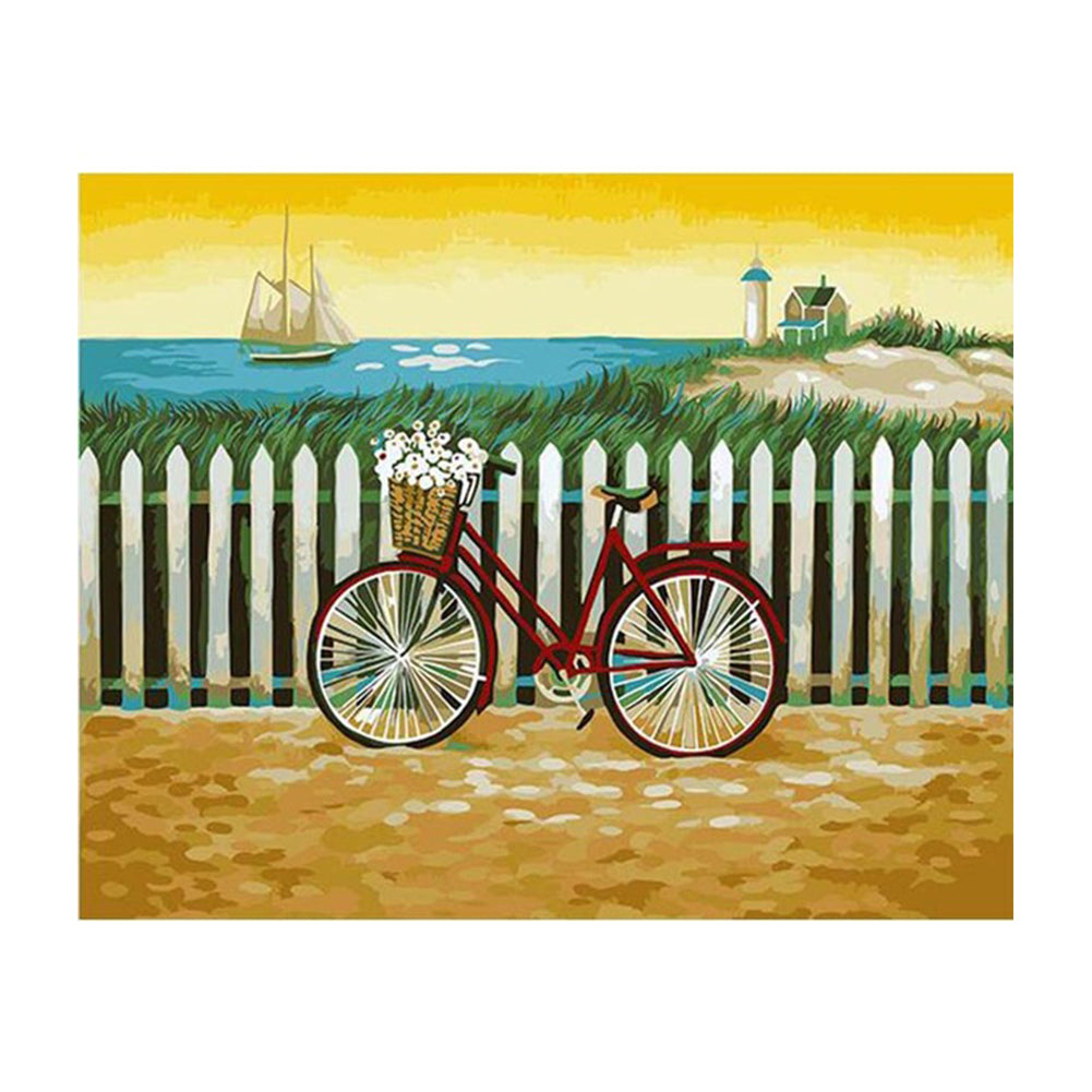 Seaside Bicycle Escape - 40x50 cm paint by numbers kit