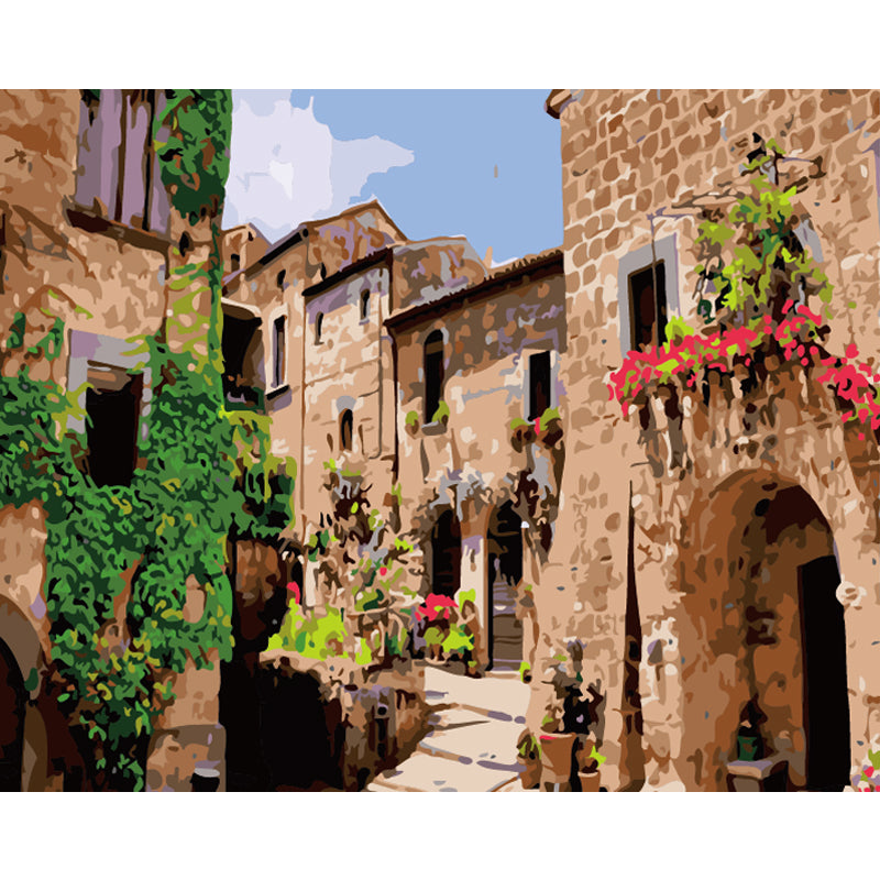 Sunlit Stone Village - 40x50 cm paint by numbers kit