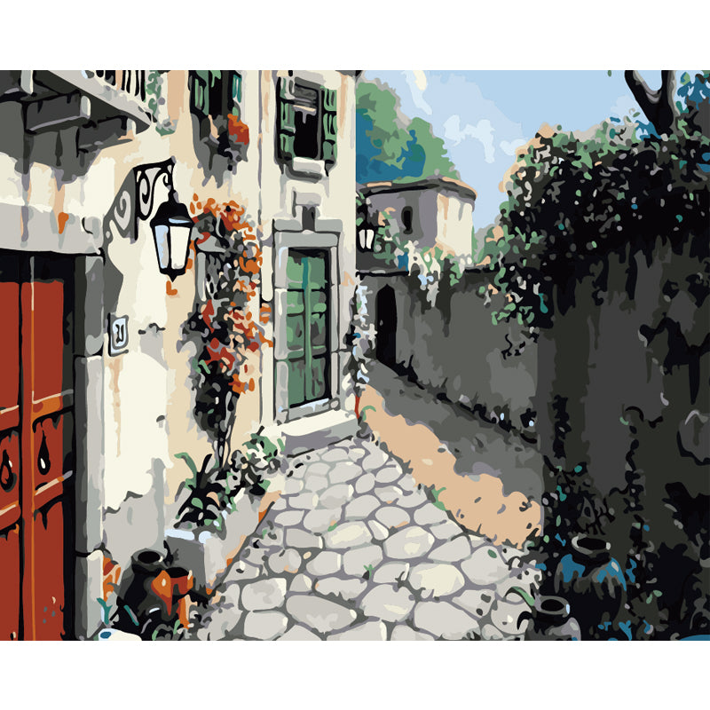 Quiet Cobblestone Passage - 40x50 cm paint by numbers kit