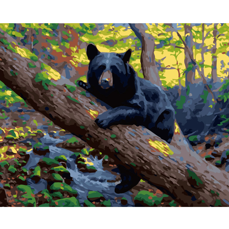 Black Bear by the Creek - 40x50 cm paint by numbers kit