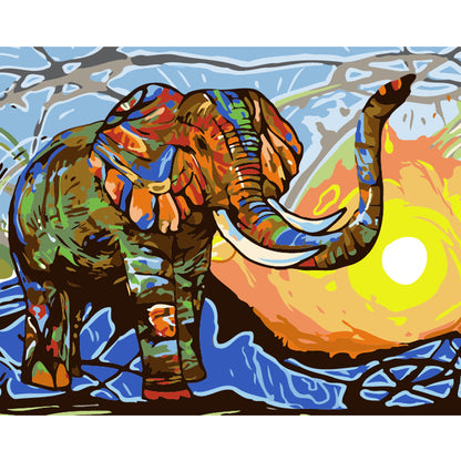Elephants Beneath the Sun - 40x50 cm paint by numbers kit